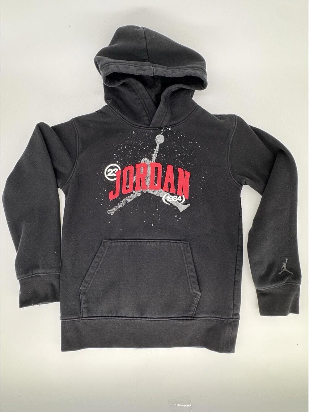 Boys Jordan Hoodie Black Size 10-12 Red Gray Black